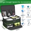 YOREPEK 2 Layer Golf Trunk Organizer Storage for 2 Pair Shoes, Car Trunk Storage with Adjustable Dividers Separate Compartments for Golf Supplies, Gloves, Balls, Tees, Cool Gifts for Golfers, GREEN view 4