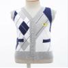Freebily Kids Boys V Neck Plaid Knitted Cardigan Vest Sleeveless Uniform Button Down Waistcoat Casual Tops Grey 11-12 Years view 4