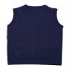Freebily Kids Boys V Neck Plaid Knitted Cardigan Vest Sleeveless Uniform Button Down Waistcoat Casual Tops Navy Blue 11-12 Years view 2