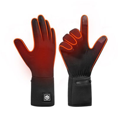 DAY WOLF Heated Glove Liners, 7.4V Heated Gloves for Men Women Black Thin Gloves for Winter Running Cycling,Riding