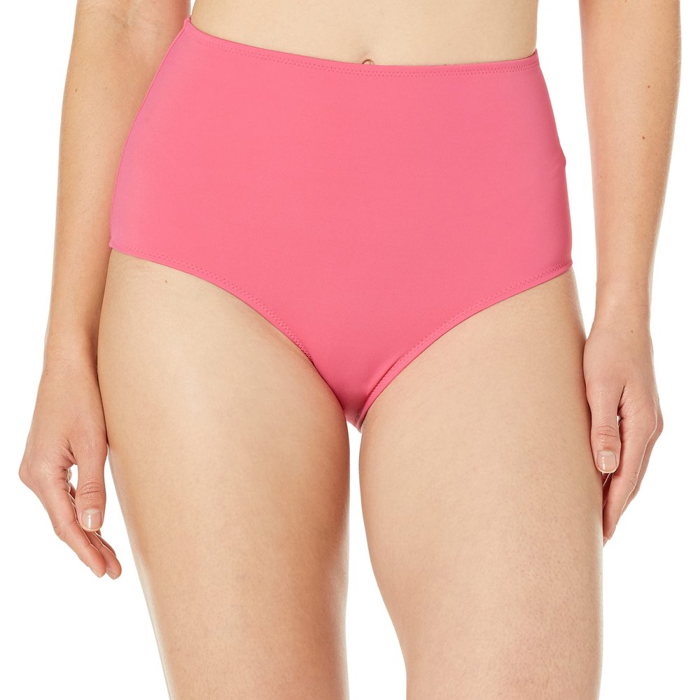Amazon Essentials Women's High Waist Swim Bottom (Available in Plus Size), Hot Pink, Large