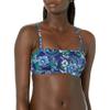 Amazon Essentials Women's Bandeau Swim Top, Deep Blue Paisley, X-Small view 1