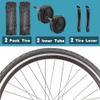 2 Pack Black Wall 700x35c Bike Tires with 2 Inner Tubes and 2 Levers,Road Bicycle Tires for City Commuter Urban Roads Trails Pavement Surface view 2