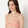 Amazon Essentials Women's Light-Support Classic Bikini Swimsuit Top, Pale Peach Micro Floral, X-Large view 4