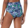 Amazon Essentials Women's High Waist Swim Bottom (Available in Plus Size), Deep Blue Paisley, Small view 3