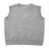 Freebily Kids Boys V Neck Plaid Knitted Cardigan Vest Sleeveless Uniform Button Down Waistcoat Casual Tops Grey 5-6 Years view 2