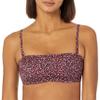 Amazon Essentials Women's Bandeau Swim Top, Brick Red Leopard, X-Large view 1