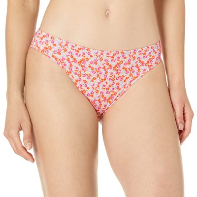 Amazon Essentials Women's Classic Bikini Swimsuit Bottom, Pale Peach Micro Floral, XX-Large