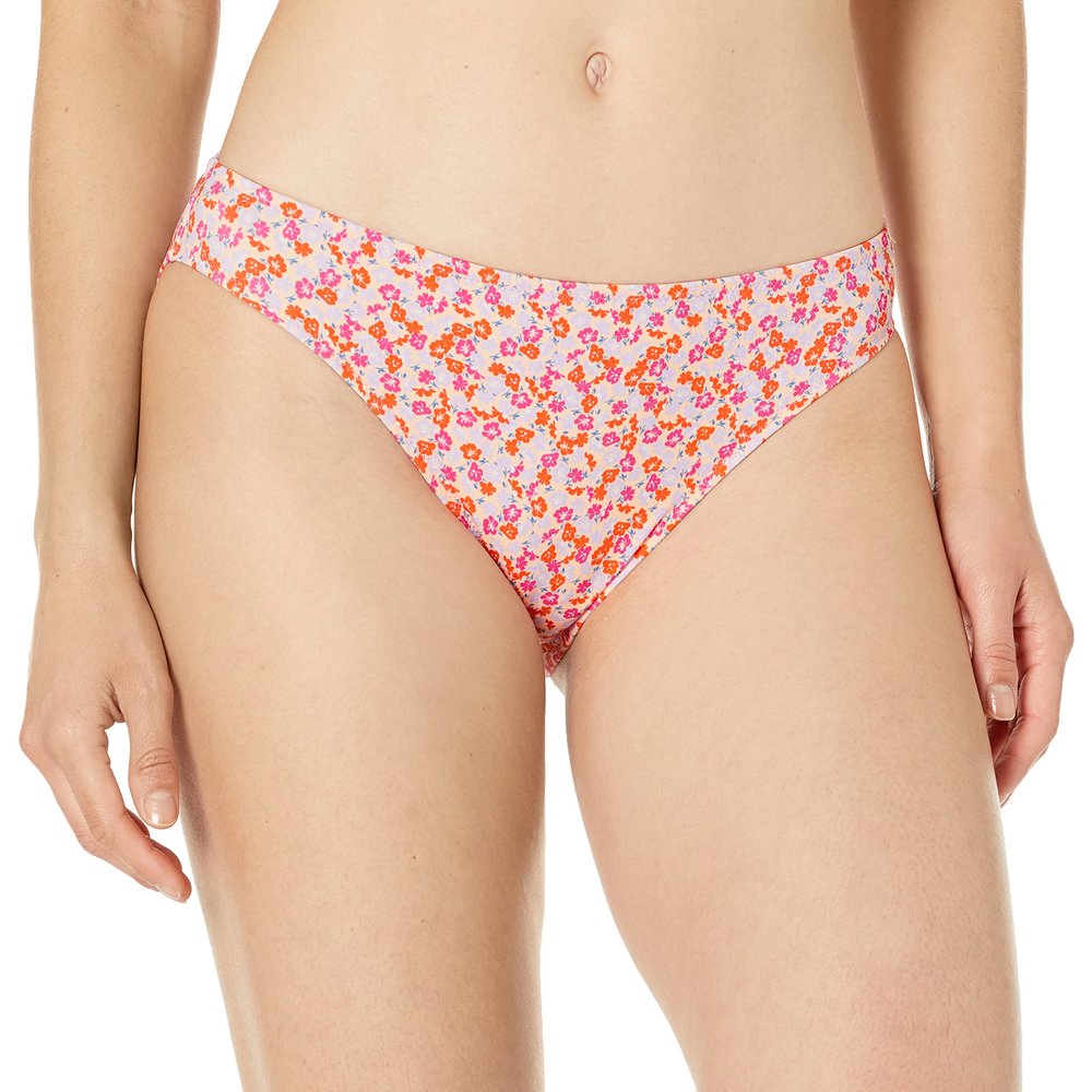 Amazon Essentials Women's Classic Bikini Swimsuit Bottom, Pale Peach Micro Floral, XX-Large