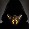 BIEKTEK Cyberpunk LED Lighted Half Face Tactical Mask for Festive Cosplay, Halloween Costume, Makeup Party, Carnival view 1