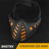 BIEKTEK Cyberpunk LED Lighted Half Face Tactical Mask for Festive Cosplay, Halloween Costume, Makeup Party, Carnival view 2