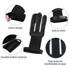 FENJANER Archery Glove 3 Finger Guard Leather Finger Tab for Adult Youth Beginner (Black) view 3
