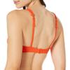 Amazon Essentials Women's Scoop Neck Swim Crop Top, Orange, Large view 3
