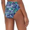 Amazon Essentials Women's High Waist High Leg Bikini Bottom, Deep Blue Paisley, Large view 3
