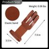FENJANER Archery Glove 3 Finger Guard Leather Finger Tab for Adult Youth Beginner (Brown) view 2