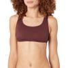 Amazon Essentials Women's Scoop Neck Swim Crop Top, Deep Brown, Small view 1