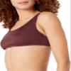 Amazon Essentials Women's Scoop Neck Swim Crop Top, Deep Brown, Small view 4