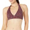Amazon Essentials Women's Light-Support Tie Halter Bikini Swimsuit Top (Available in Plus Size), Brick Red Leopard, Medium view 1