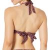 Amazon Essentials Women's Light-Support Tie Halter Bikini Swimsuit Top (Available in Plus Size), Brick Red Leopard, Medium view 3
