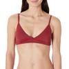 Amazon Essentials Women's Light-Support Triangle Bikini Swimsuit Top with Adjustable Straps, Brick Red, Medium