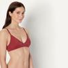 Amazon Essentials Women's Light-Support Triangle Bikini Swimsuit Top with Adjustable Straps, Brick Red, Medium view 2