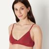 Amazon Essentials Women's Light-Support Triangle Bikini Swimsuit Top with Adjustable Straps, Brick Red, Medium view 4