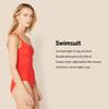 Amazon Essentials Women's One-Piece Coverage Swimsuit (Available in Plus Size), Pale Peach Micro Floral, 5X view 2