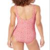 Amazon Essentials Women's One-Piece Coverage Swimsuit (Available in Plus Size), Pale Peach Micro Floral, 5X view 3