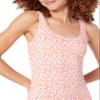 Amazon Essentials Women's One-Piece Coverage Swimsuit (Available in Plus Size), Pale Peach Micro Floral, 5X view 4