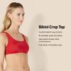 Amazon Essentials Women's Scoop Neck Swim Crop Top, Violet, X-Large view 2
