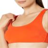 Amazon Essentials Women's Scoop Neck Swim Crop Top, Orange, Medium view 4