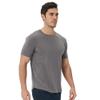 netdraw Men's Ultra-Soft Bamboo Viscose T-Shirt, Curved Hem Lightweight Cooling Cotton Blend Casual Tee, Charcoal Gray, Large view 2