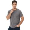 netdraw Men's Ultra-Soft Bamboo Viscose T-Shirt, Curved Hem Lightweight Cooling Cotton Blend Casual Tee, Charcoal Gray, Large view 3