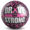On The Ball Bowling KR Strikeforce Be Brave & Strong for The Cause - Pink Ribbon 8lb Bowling Ball Made of Polyester (8) view 1