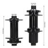 Alomejor 2pcs Hubs, 32 Holes 4 Bearing Front Rear Hub Replacement Black Aluminium Alloy Disc Hubs for Mountain Cycling view 3