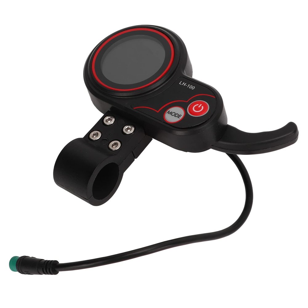 VBESTLIFE Electric Thumb Throttle with LCD Display, Electric LCD Display Meter with 5P Connector 24V 36V 48V 60V Control Panel for 22.2mm Electric Scooter