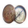Antique Brass Pocket Sundial Compass for Navigation for Outdoor Activities Camping Hiking 3 inch view 1