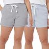 32 DEGREES Women's Short, 2-Pack, Heather Gray/Heather Powder Blue, XX-Large view 1