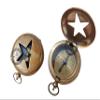 Antique Brass Push Button Compass Pocket Sundial Compass for Navigation Outdoor Activities Camping Hiking 2 inch Best for Gift Pack of 1