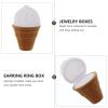NUOBESTY Fashionable and Creative Engagement Ring Box Simulated Ice Cream Ring Case Ring Storage Box for Wedding Valentine's Day and Proposal view 4