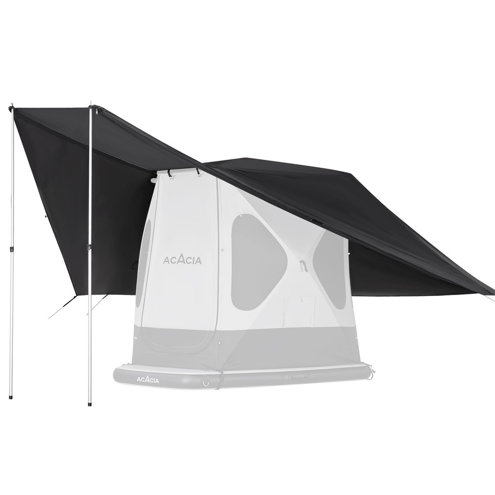 ACACIA Canopy 2-3 Person for Space Acacia Camping System, PU2000 Waterproof Camping Tarp for 4 Season Camping, UPF50+ Sunproof Tent Tarp with 2 Telescoping Poles, Carry Bag, Moonstone