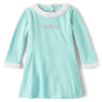 Gymboree,and Toddler Long Sleeve Sweater Dresses,Baby Blue Crown,8