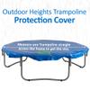 15ft Trampoline Cover, Round Trampoline Cover Rain Snow Sun Shade Protection Cover, Rainproof UV Resistant Wear-Resistant Gravity Trampoline Cover Trampoline Protective Covers - 15ft Round,Blue view 2