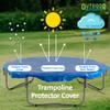 15ft Trampoline Cover, Round Trampoline Cover Rain Snow Sun Shade Protection Cover, Rainproof UV Resistant Wear-Resistant Gravity Trampoline Cover Trampoline Protective Covers - 15ft Round,Blue view 4