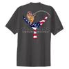 Tuna Godz Sport Fishing T-Shirt - Design 02 TG Tail Pin up Girl Charcoal view 1