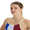 ARENA Icons Women Swimsuit Super Fly Back Panel One Piece MaxLife Training Suit, Neon Blue/Butter/Burgundy, US Size 38 view 3