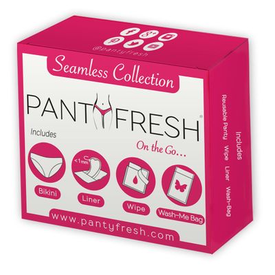 Emergency Panties 3in1 Hygiene Kit Includes Seamless Bikini Underwear, Fresh Wipe & Liner Accidents Travel On-The-Go Toiletry Kit White