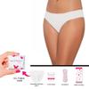 Emergency Panties 3in1 Hygiene Kit Includes Seamless Bikini Underwear, Fresh Wipe & Liner Accidents Travel On-The-Go Toiletry Kit White view 2