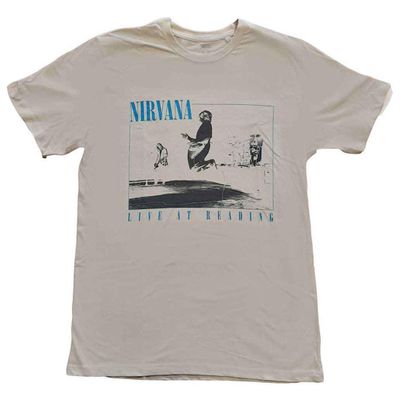 Nirvana Men's Live at Reading T-Shirt XX-Large Sand