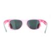 SA106 Girls Kid Size Rainbow Unicorn Badge Horn Rim Sunglasses Pink Peach Mirror view 4